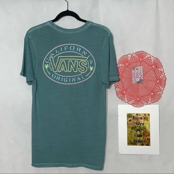Vans California Original Custom T-shirt Teal Green - Picture 5 of 10